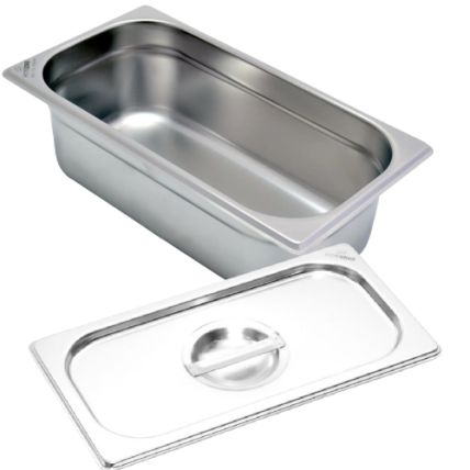 Kit Cuba e Tampa Gastronômica Buffet 1/3GN Profundidade 100mm Compre Conosco