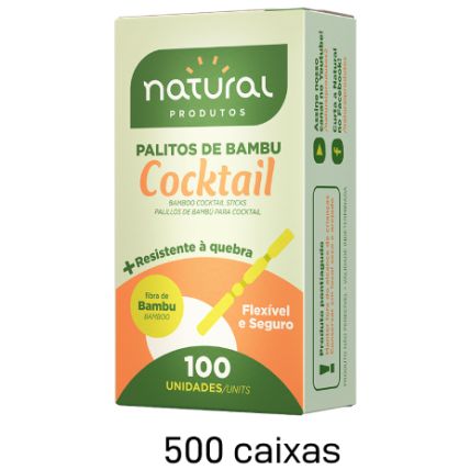 Palito De Bambu Cocktail 50000 Unidades Natural Produtos