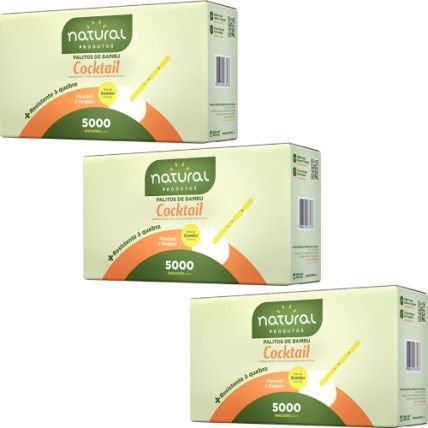 Palito De Bambu Para Cocktail 15000 Unidades Natural Produtos