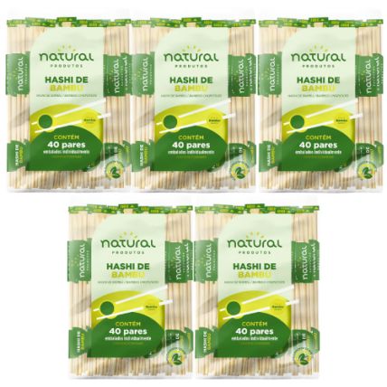 Hashi De Bambu 21cm 200 Pares Natural Produtos