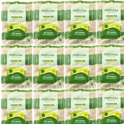 Hashi De Bambu 21cm 800 Pares Natural Produtos