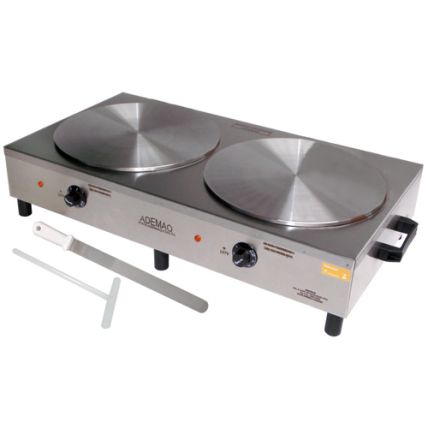 Máquina de Crepe Francês / Panquequeira Dupla Elétrica Ademaq