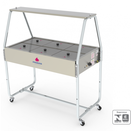 Buffet Térmico 6 Cubas PRB-06 GN Progás