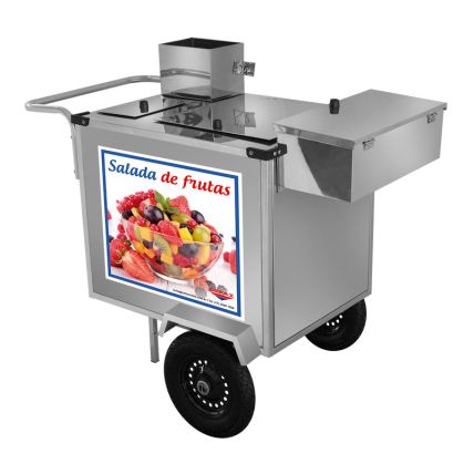 Carrinho De Salada De Frutas Com Rodas Pneumáticas Cefaz