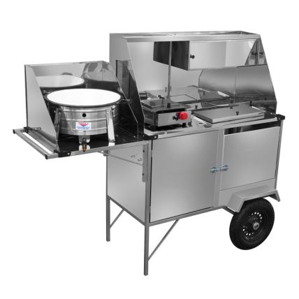 Carrinho Salgado + Hot Dog + Lanche Com Rodas Pneumáticas L 28 P/GS Cefaz