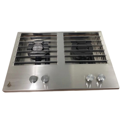 Bifeteira De Embutir 65cm A Gás Linha Prime Com 2 Queimadores Aço Inox 304 Guindani