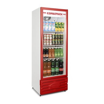 Expositor Refrigerado Vertical 400 litros - Vermelho Conservex