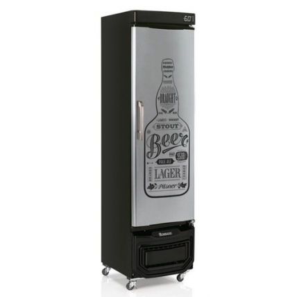 Refrigerador Vertical Para Bebidas Com Porta Inox GRB-23E GW Gelopar