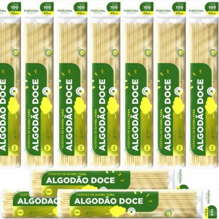 Vareta De Bambu Quadrada 40cm 1000 Unidades Natural Produtos
